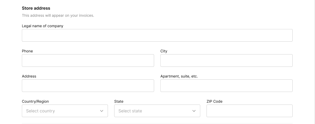 add store address to your ecommerce platform
