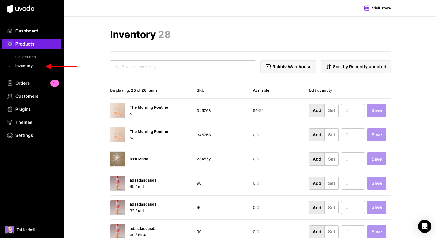 product inventory management