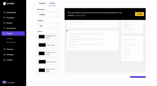 cookie consent bar plugin